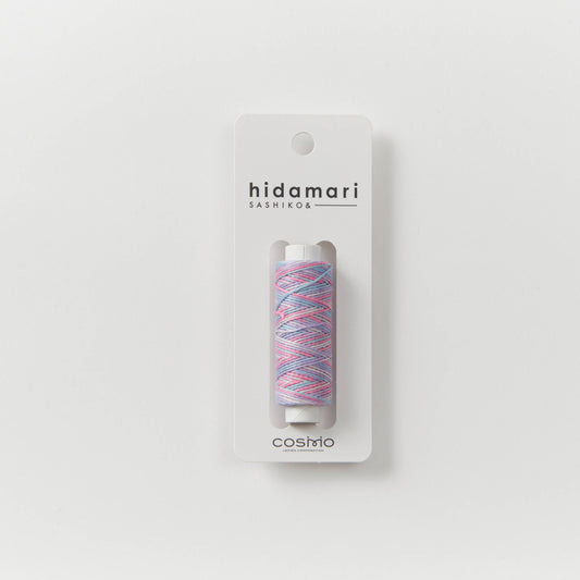 Sashiko and Visible Mending Supplies: COSMO Hidamari Sashiko Variegated Cotton Thread  Pink / Blue / Purple (302)