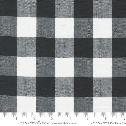 Moda Fabrics: Yarn Dyed Check Wovens White and Black Cotton Shirting Woven- by the half yard