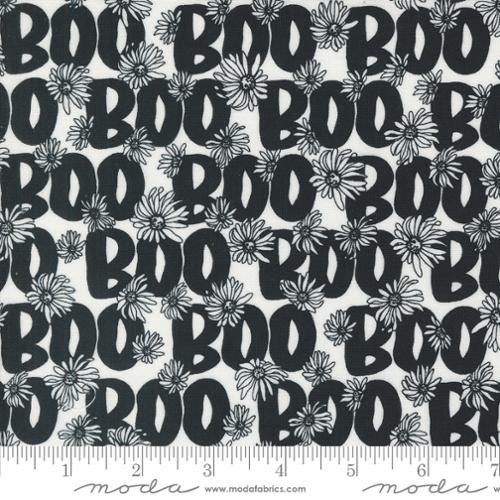 Moda Fabrics: Halloween Cotton Prints Noir Ghost Boo Woven- By the Half yard