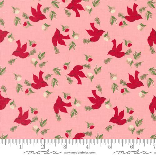 Holiday Collection: Moda Fabrics Once Upon A Christmas Wintersong Novelty Birds Quilting Cotton Woven- by the Half Yard