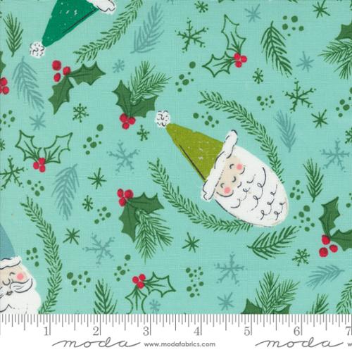 Holiday Collection: Moda Fabrics Cozy Wonderland Jolly St Nick Christmas Santa Quilting Cotton Woven- by the Half Yard