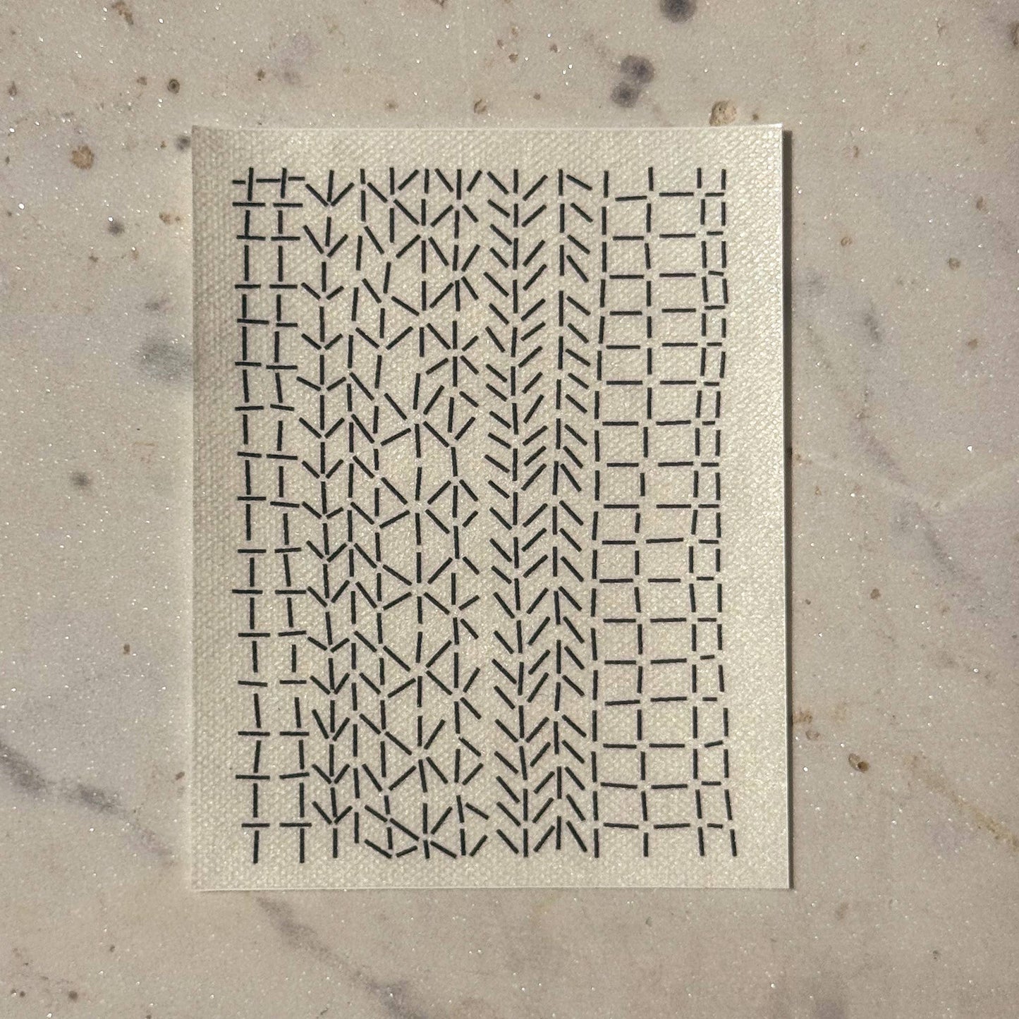 Sashiko and Visible Mending: Geometric Stripes - Minimal Mending + Embellishment Transfer( 4 looks) - 1 pack