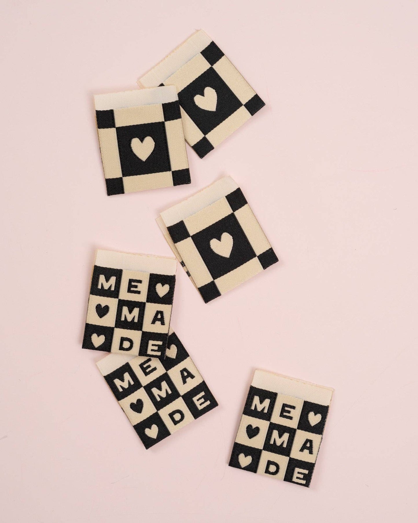 Sewing Labels: Me Made Square Garment Labels: Multi Set of 6- 1 pack
