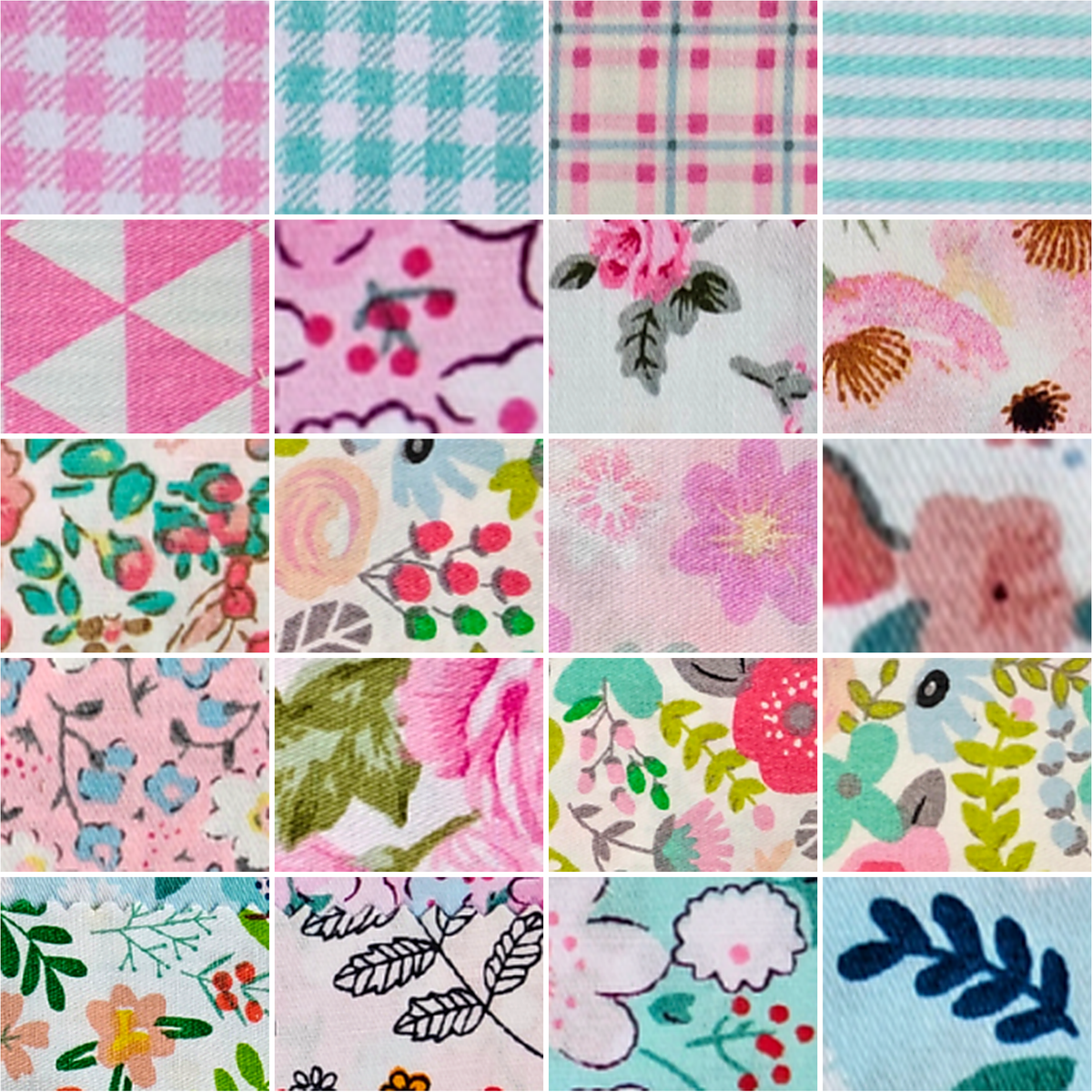 Quilting Fabric: 40-Piece Cotton 2.5'' x 10'' Mini Strips - Blossom Breeze Collection