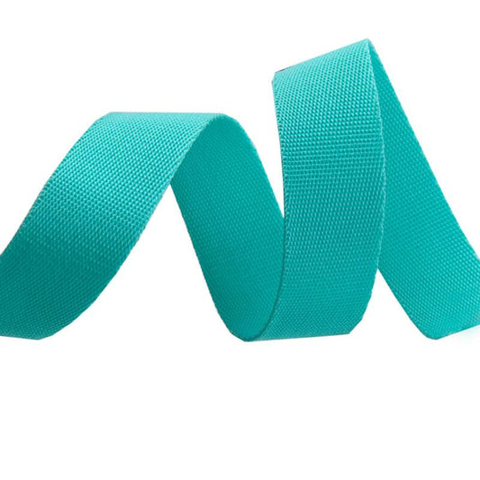 Webbing: Nylon Spirit Teal Everglow - 1"inch-Tula Pink - by the yard