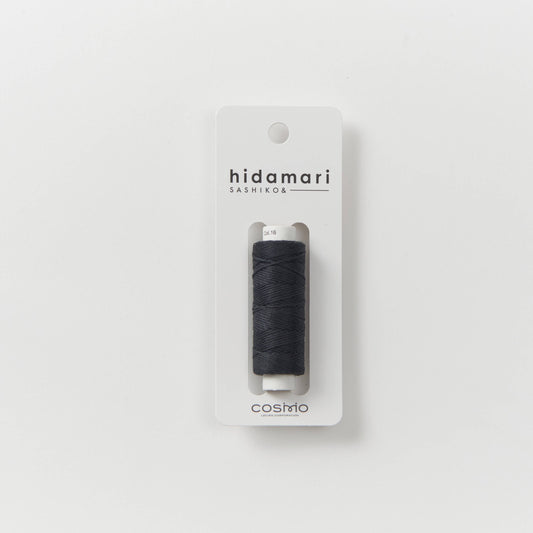 Sashiko and Visible Mending Supplies: COSMO Hidamari Sashiko Cotton Thread Black (16)- 1 Pack