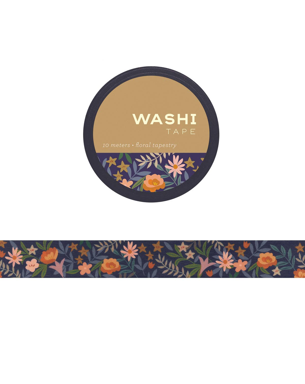 Stickers & Stationary: Floral Tapestry Washi Tape- 10 meters/ 15mm per roll
