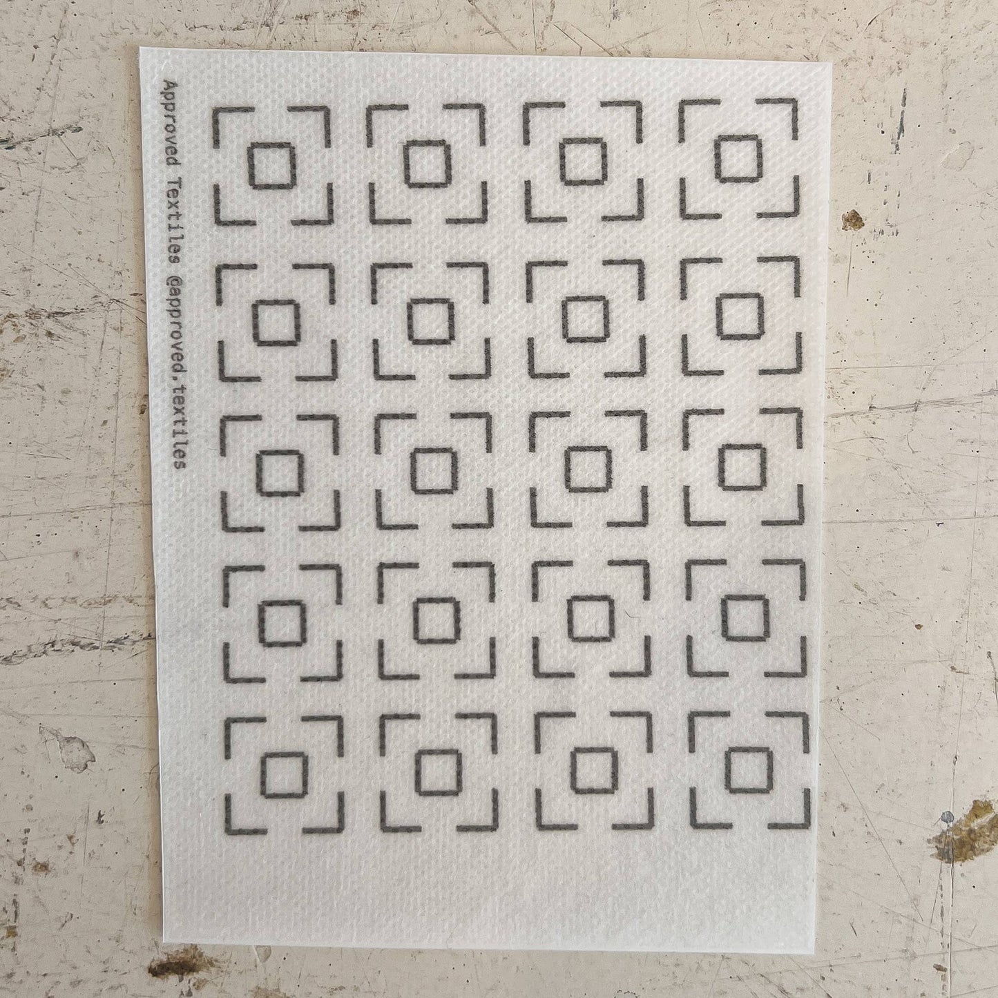 Sashiko and Mending Supplies: Large Squares - Minimal Mending + Embellishment Transfer( 4 looks)  - 1 pack