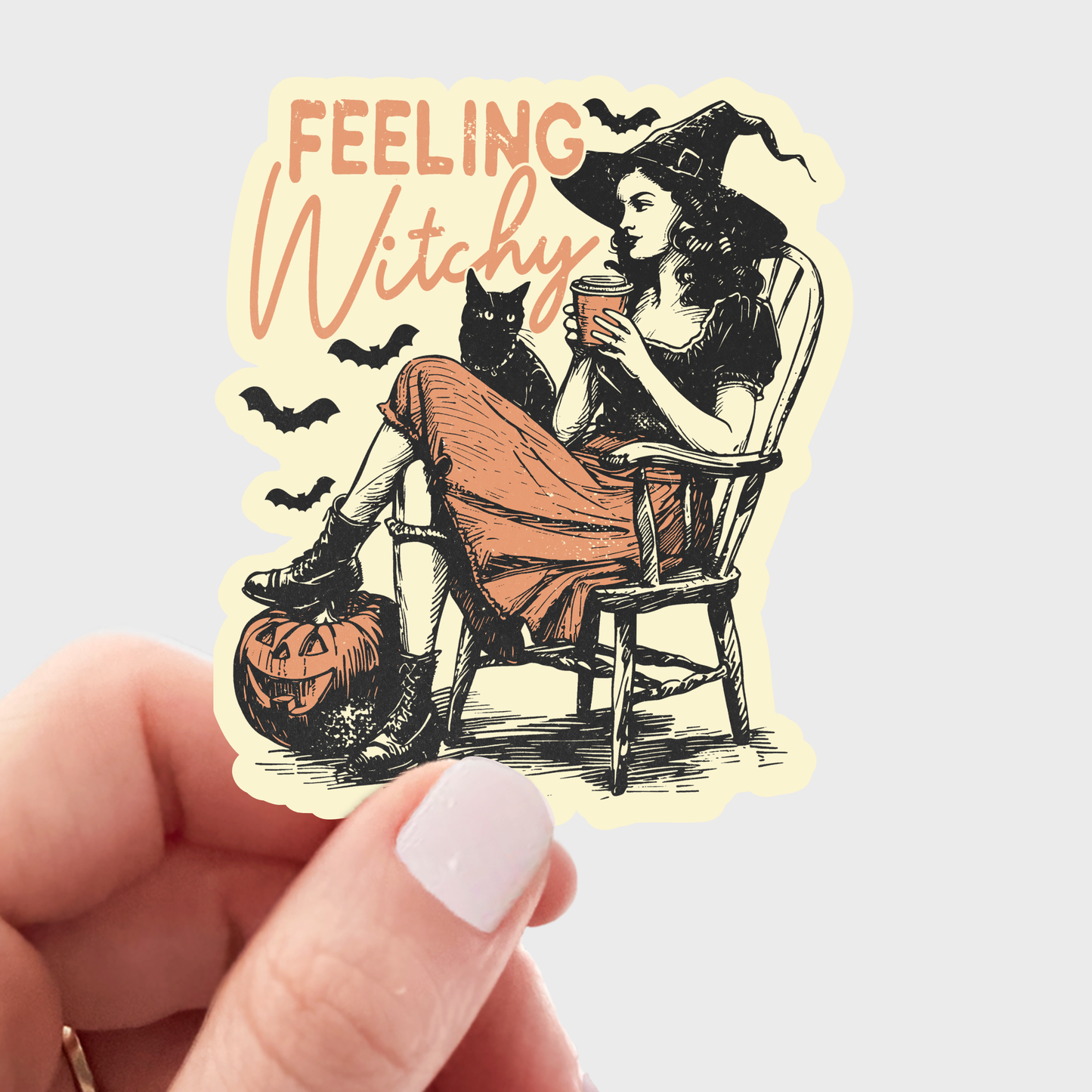 Stickers and Stationery: Feeling Witchy with Spooky Bats and Pumpkin Sticker