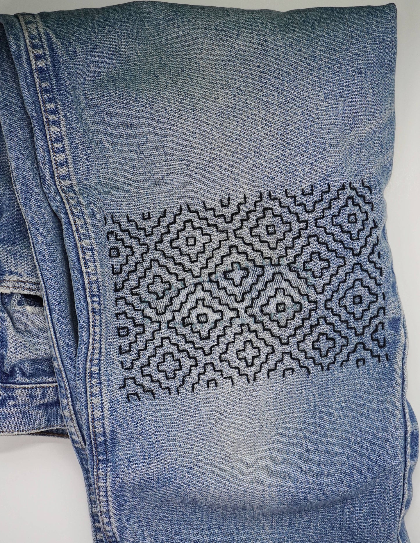 Sashiko Collection: Sashiko Inspired Mending Stick and Stitch Hitomezashi Patterns-1 pack (2 transfer sheets)