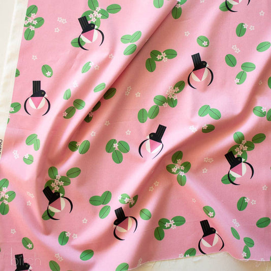 Birch Fabrics: 100% Organic Cotton Poplin Audubon Grosbeak Print by Charley Harper 115GSM- by the half yard