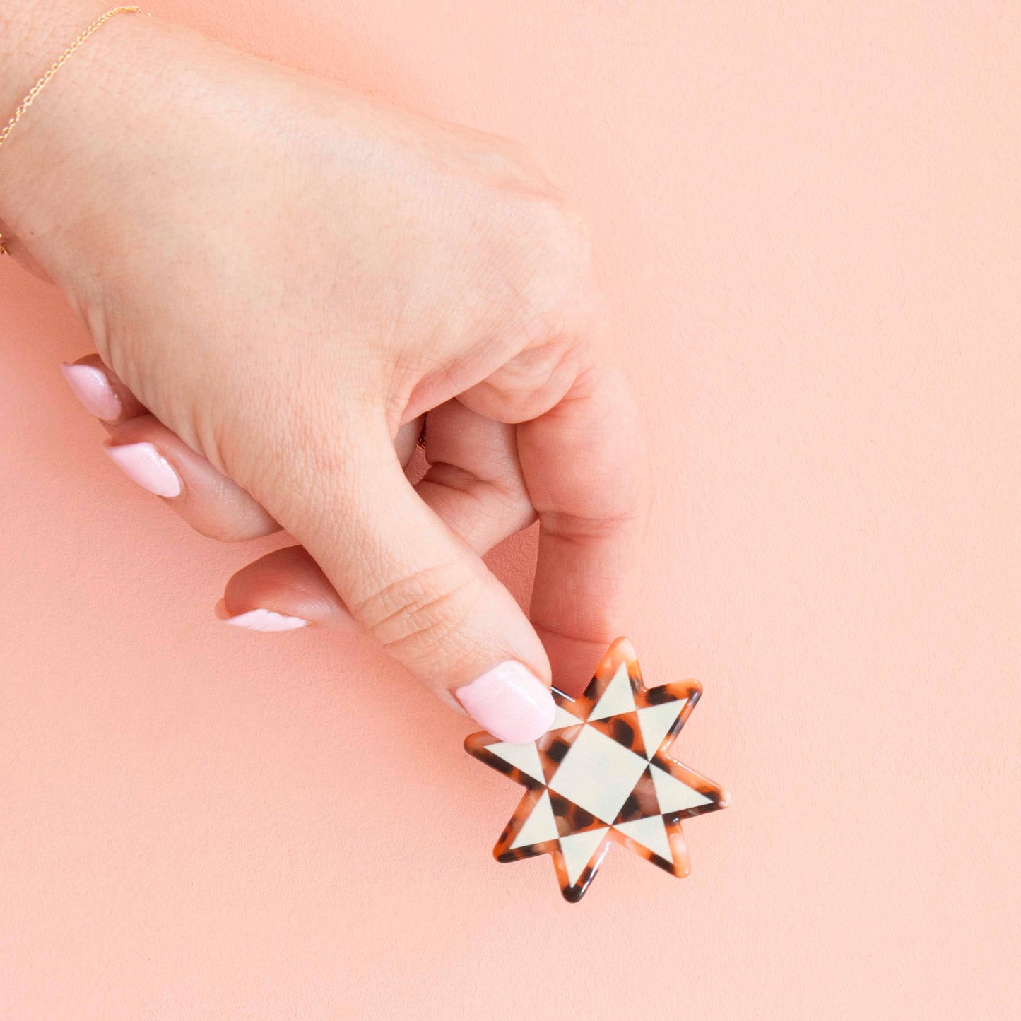Sarah Hearts Quilt Star Hair Clip -1 Accessory Clip