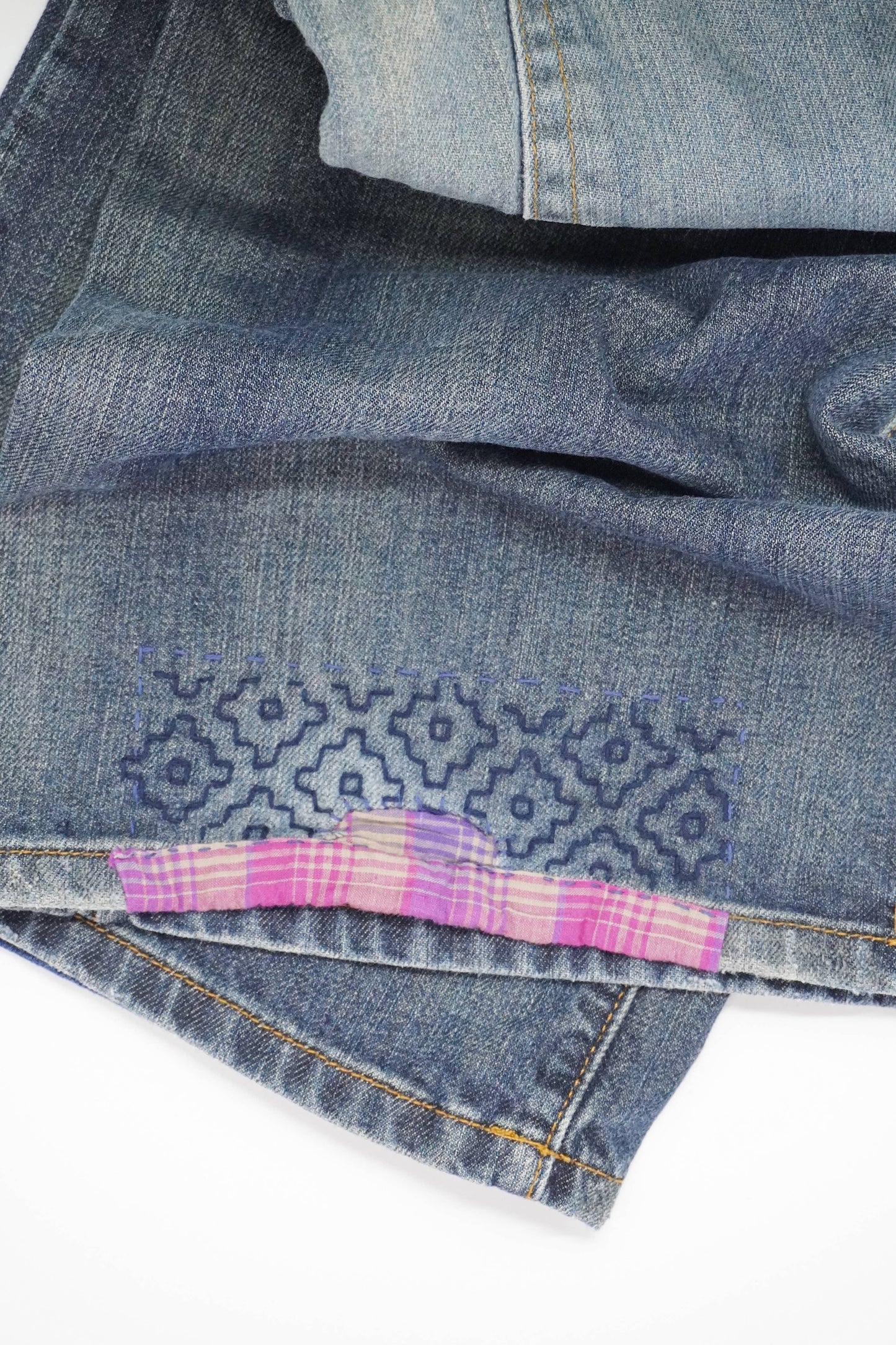 Sashiko Collection: Sashiko Inspired Mending Stick and Stitch Starter Pack- 1 pack ( 4 Transfer Sheets)