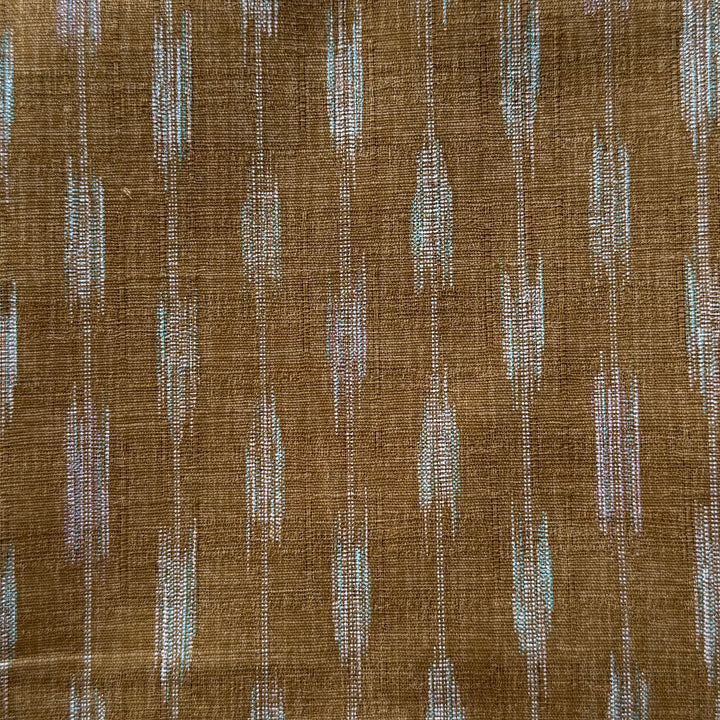 Japan Import: Morikiku Arrow Mustard Ikat Stripe Dobby Cotton 3.5 oz Woven- by the yard