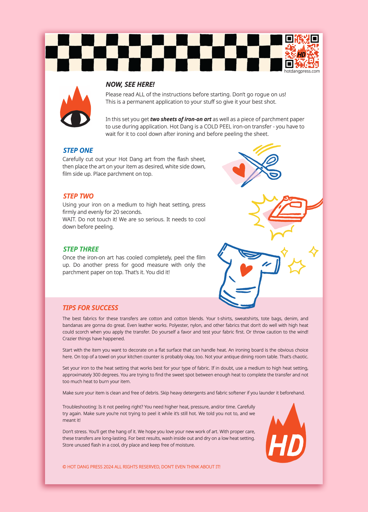 Iron On Art: All Dogs Sheet Set by Hot Dang Press- (2 sheets)