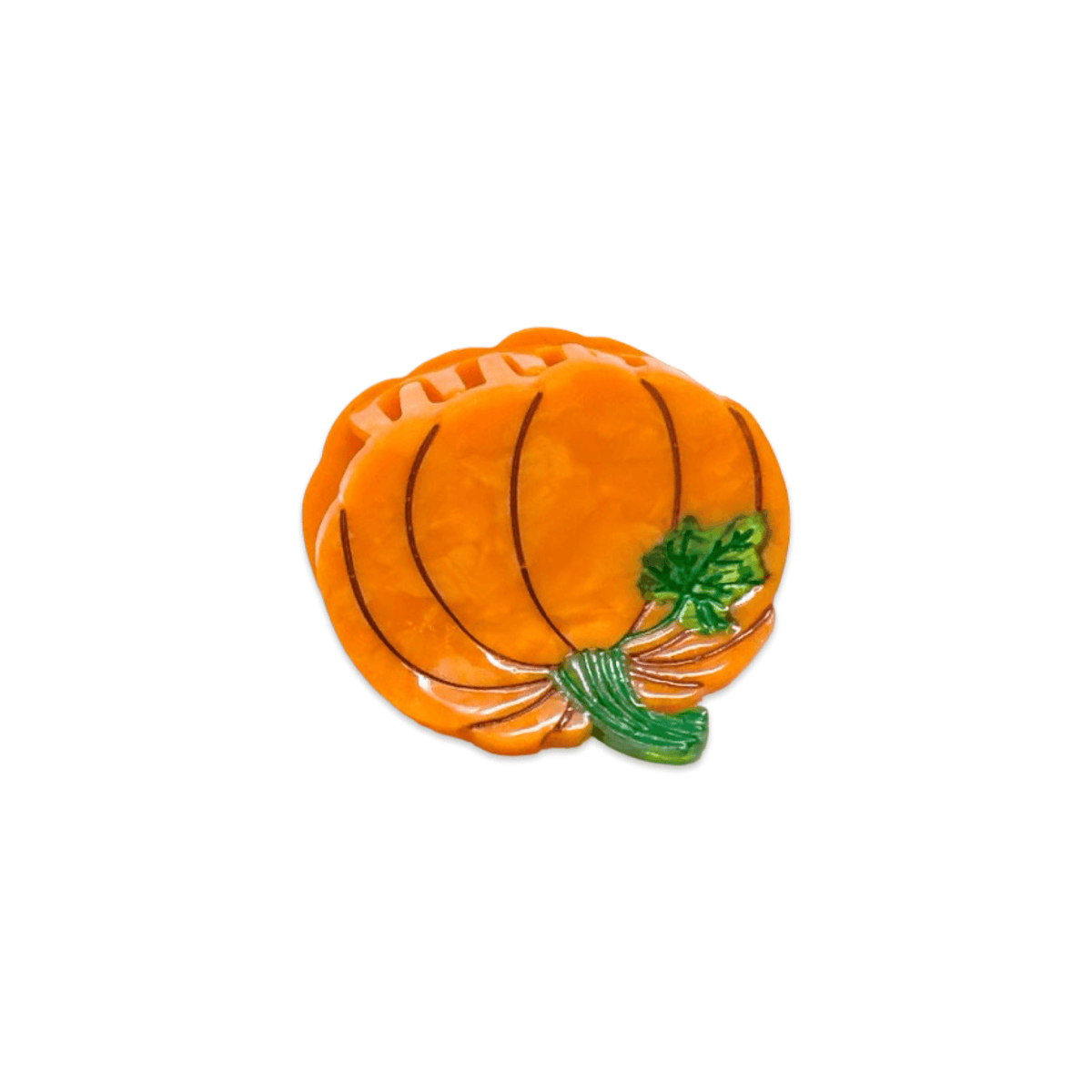 Hair Accessories: Jenny Lemons: Mini Pumpkin Hair Claw Clip 1.5"x 1.25"- 1 Hair Clip