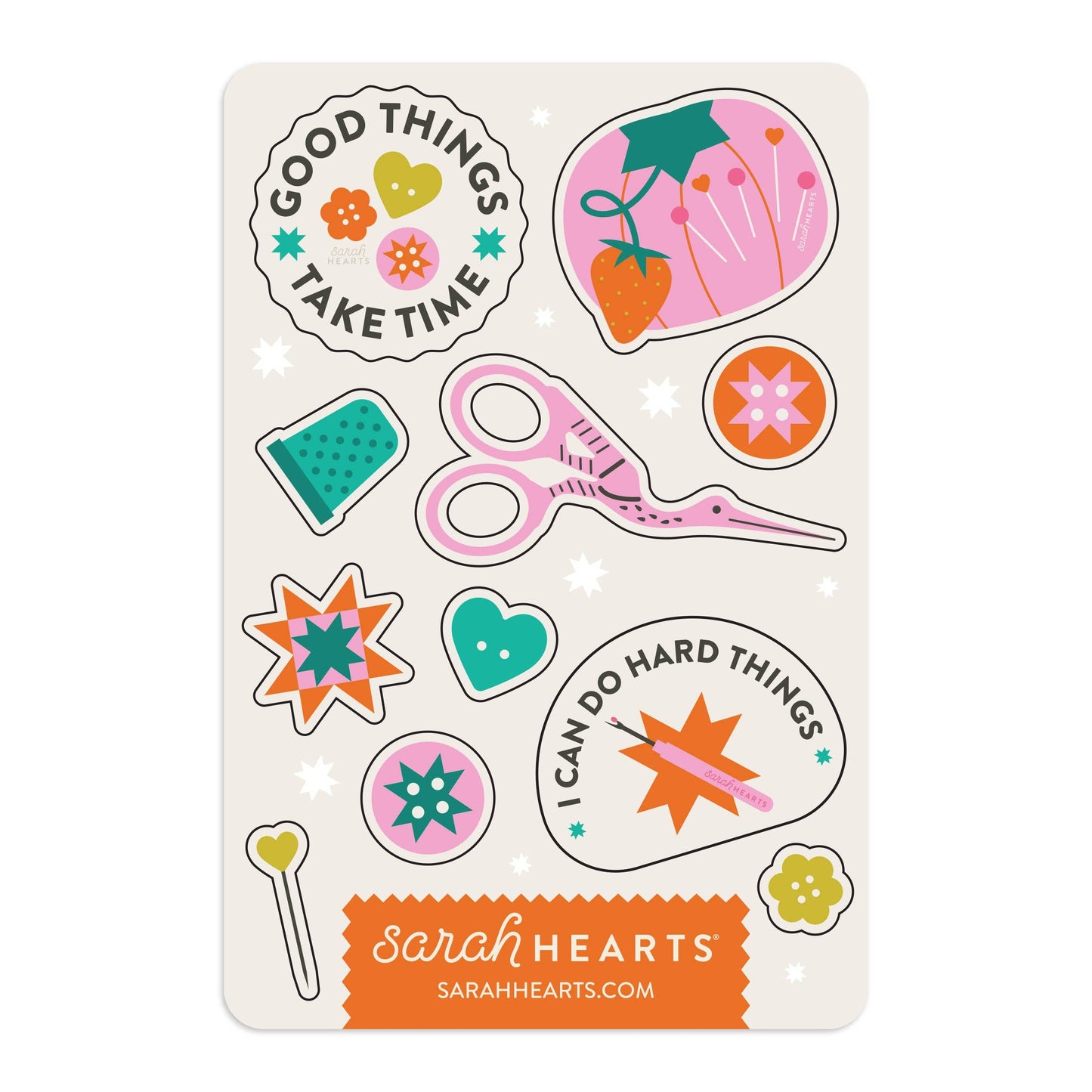 Stickers and Stationery : Sarah Hearts Favorite Notions Sticker Sheet-1 pack