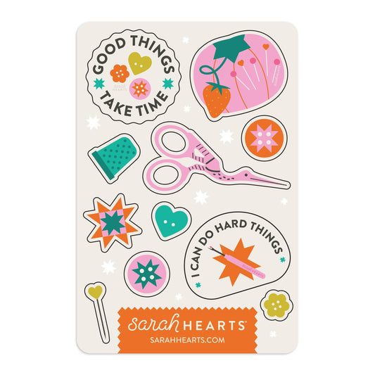 Stickers and Stationery : Sarah Hearts Favorite Notions Sticker Sheet-1 pack