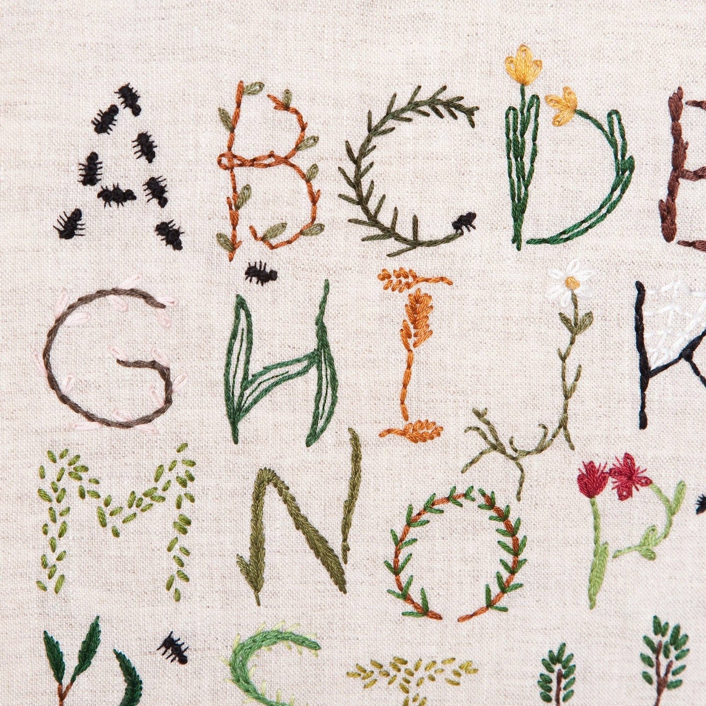 Sashiko and Mending Supplies: Nature Inspired Alphabet Sampler-1 Pack