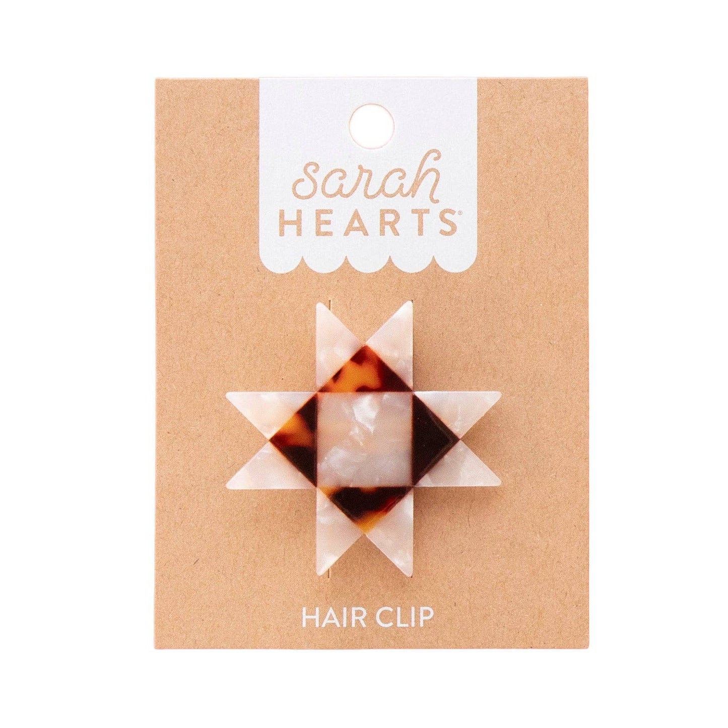 Hair Accessories: Sarah Hearts Sawtooth Star Hair Clip - Quilt Hair Accessories