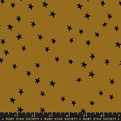 Moda Fabrics: Ruby Star Society Starry New Suede Cotton Tan & Black Woven- by the half yard