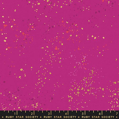 Moda Fabrics: Speckled Cotton Linen Metallic Berry Canvas Ruby Star Society Woven 6.4 oz- by the Half Yard