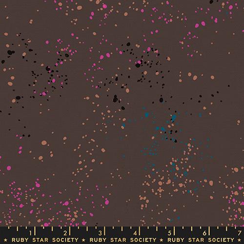 Moda Fabrics: Speckled Cotton Linen Caviar Brown Canvas Ruby Star Society Woven 6.4 oz- by the Half Yard