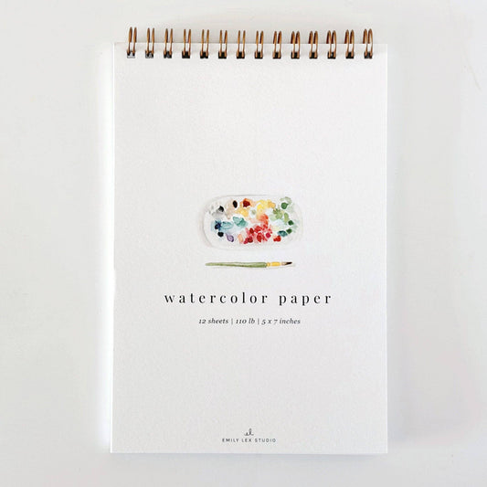Emily Lex Studio: Spiral watercolor paper pad (12 Sheets) 5x7
