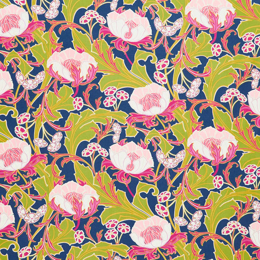 Figo Fabrics: Wild Abandon Floral Wanderlust Midnight Cotton Woven- by the Half Yard