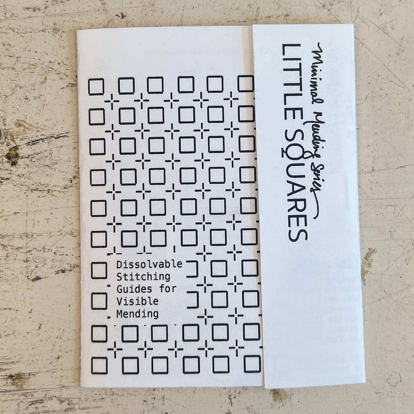 Sashiko and Mending Supplies: Little Squares - Minimal Mending + Embellishment Transfer ( 4 looks)- 1 pack
