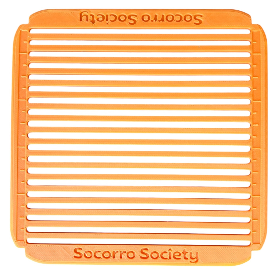 Sashiko Society: Sashiko Grid Stencil: Orange- 1 pack