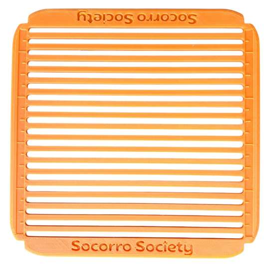 Sashiko Society: Sashiko Grid Stencil: Orange- 1 pack