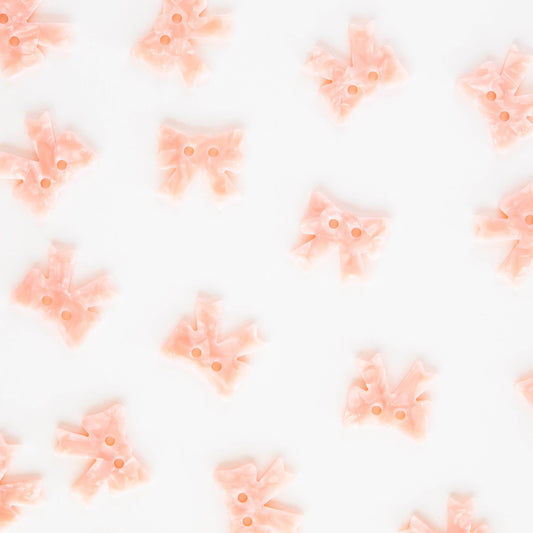 Notions: Sarah Hearts Pink Bow Large 1" Buttons - 1 pack