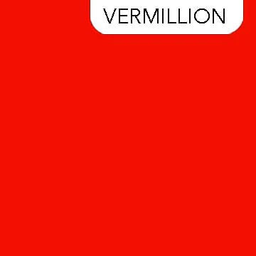 Solid vermilion color swatch with 'VERMILLION' label