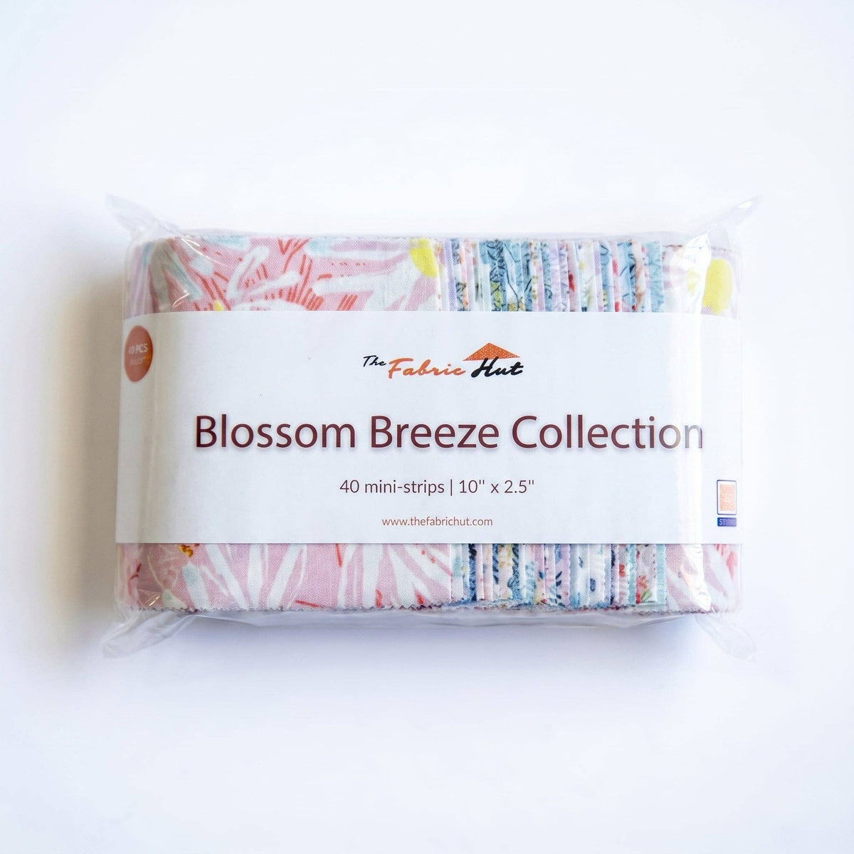 Quilting Fabric: 40-Piece Cotton 2.5'' x 10'' Mini Strips - Blossom Breeze Collection