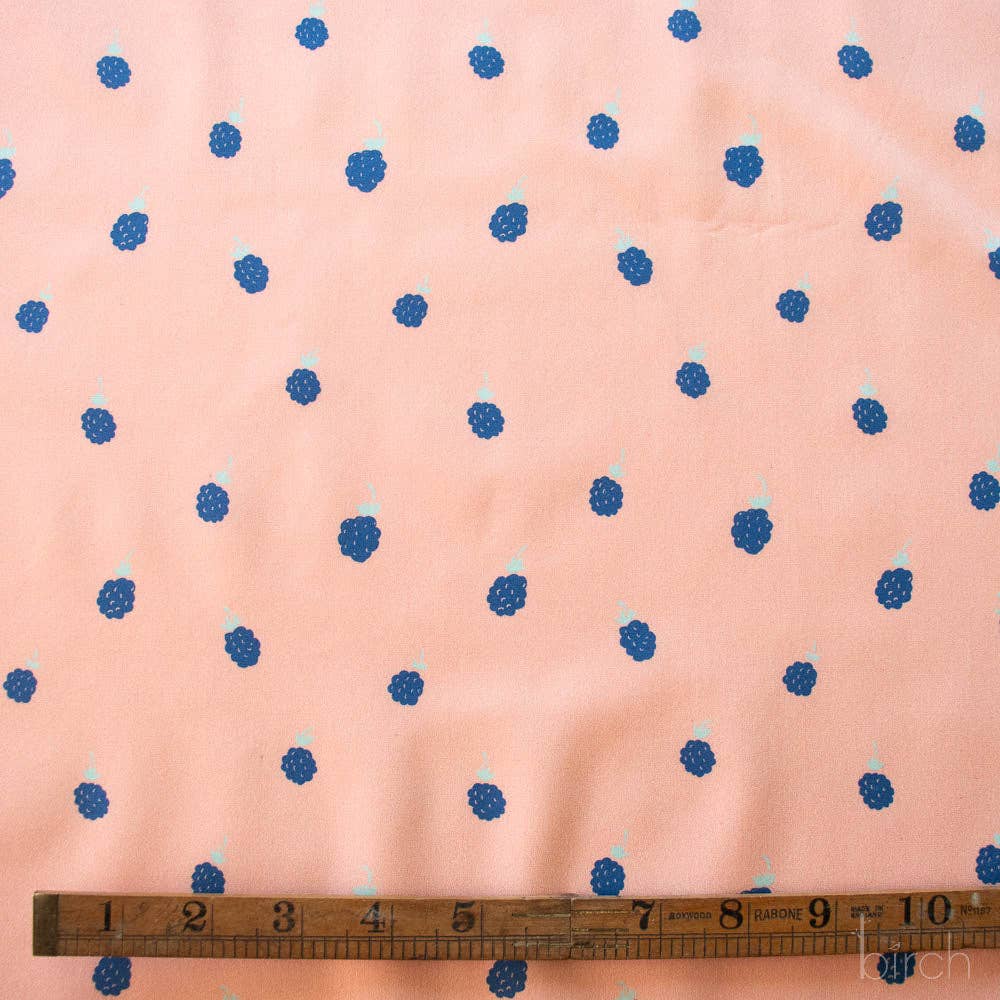 Birch Fabrics: Organic Cotton Blackberries Poplin-by the half yard