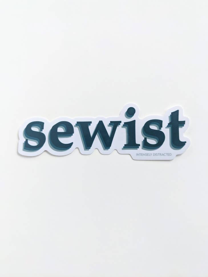 Stickers and Stationery: Sewist | Vinyl Sticker (5”x1inch 5/8th)
