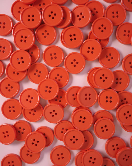Sewing Notions: Matchy Matchy Sewing Club Tomato Retro Buttons: Set of 6-1 pack