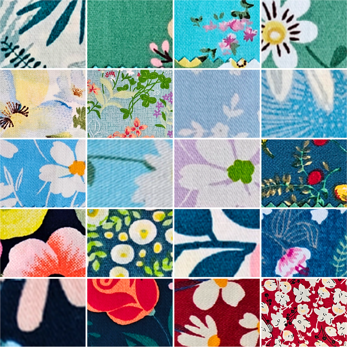 Quilting Fabric: 40-Piece Cotton 2.5'' x 10'' Mini Strips - Blossom Breeze Collection