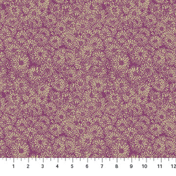 AMT1002-
84V. Quilting Cotton. OEKO  TEX =.Scattered florals mauve cotton fabric. LA Finch Fabrics. Ana Mara Textiles.