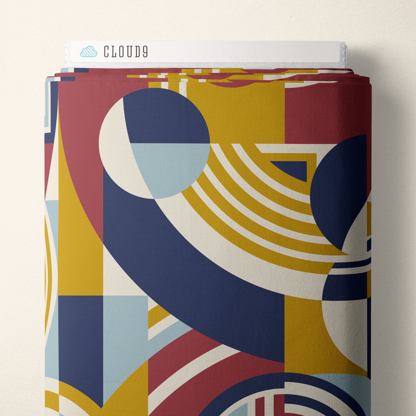 Cloud9 Fabrics: Frank Lloyd Wright American Bold Heroes Hoffman Red and Navy Organic  Cotton Woven- by the half yard