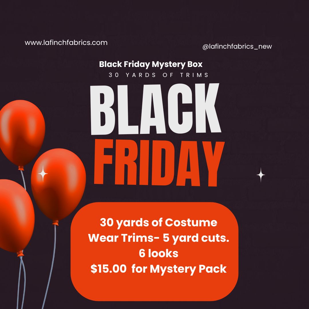 Black Friday Mystery Pack Promo: 30 yards of Costume Wear Trims- Assortment Pack