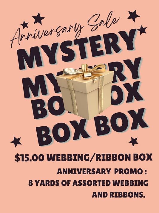 Anniversary Promo Box #3: 8 yards of Webbing/Ribbon- Mystery Pack