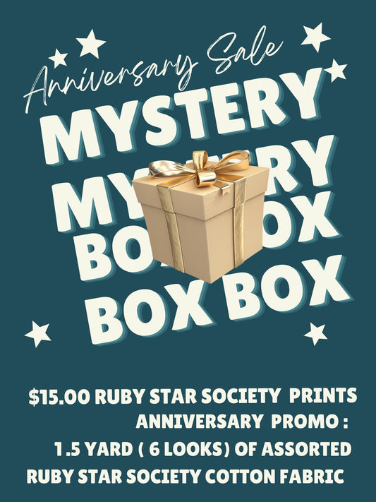 Anniversary Promo Box #5: 1.5 yards of Cotton Ruby Star Society Fabrics ( 6 looks)- Mystery Pack