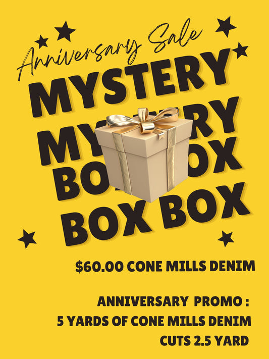 Anniversary Promo Box #7: 5 Yards of Cone Mills Denim Pack (2.5 yard cuts)- Mystery Pack
