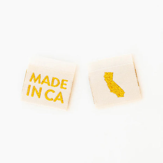 Notions: Sarah Hearts "Made in CA" California State Woven Labels - 1 Pack