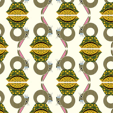 Birch Fabrics: Organic Cotton Poplin 115 GSM Box Seat Charley Harper-by the half yard