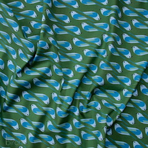 Organic Premium Cotton Bluebird Poplin Woven by Birch Fabrics- by the half yard