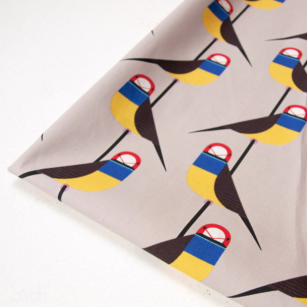 Organic Premium Cotton Gouldian Finch Poplin woven by Birch Fabrics- by the half yard