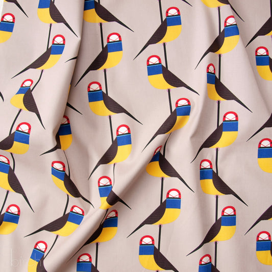 Organic Premium Cotton Gouldian Finch Poplin woven by Birch Fabrics- by the half yard